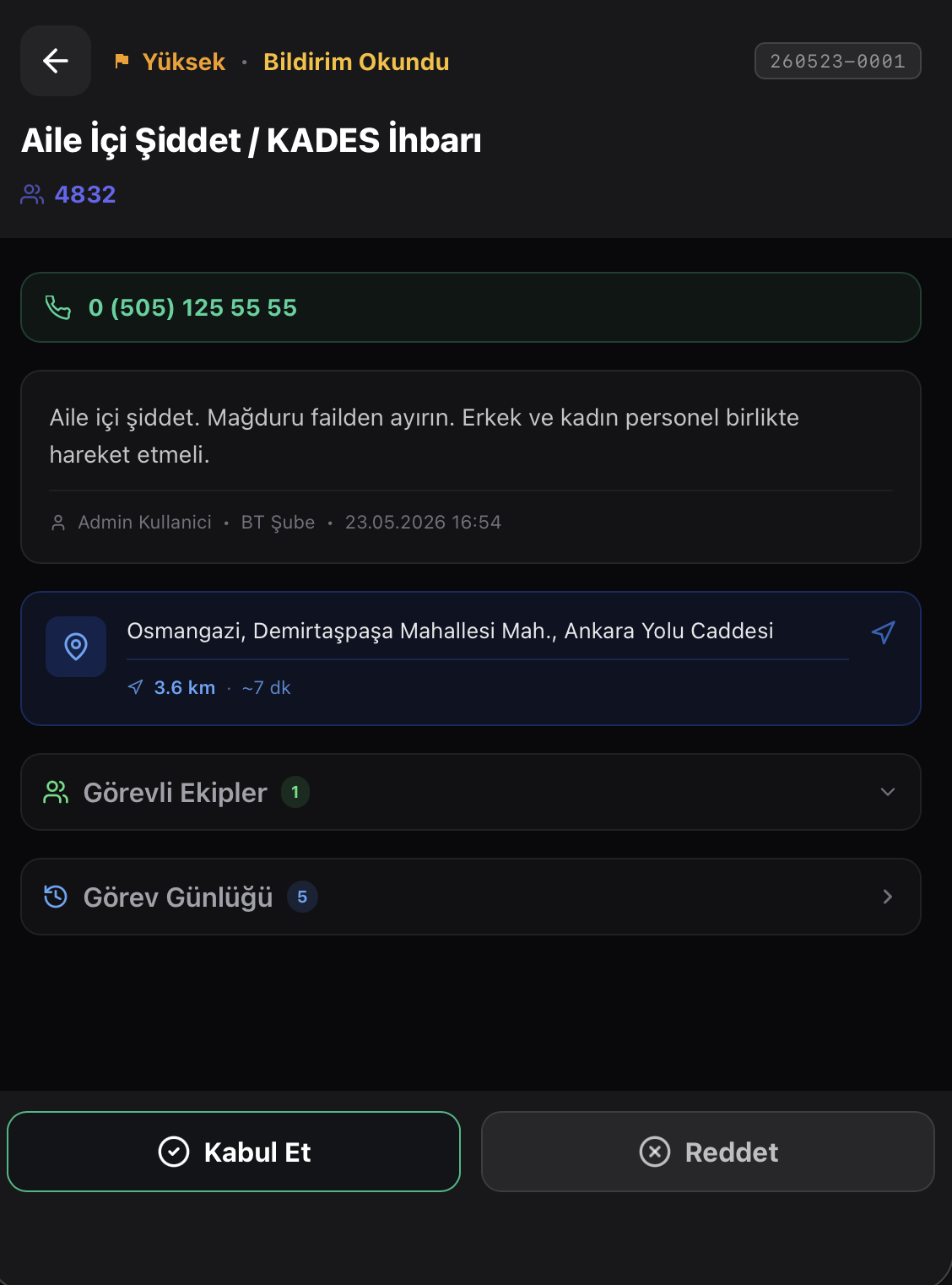 Mobil — Görev Detay